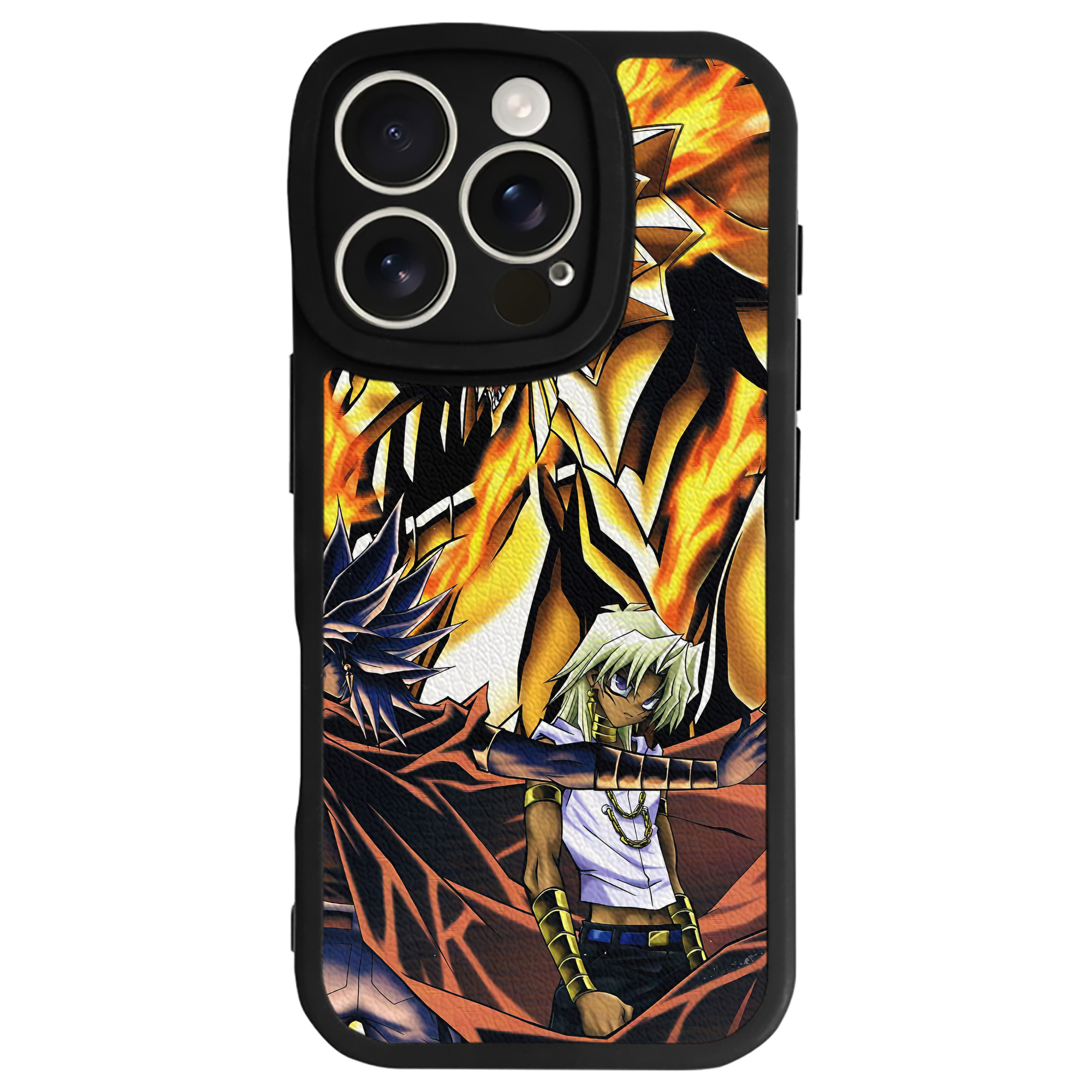 （画像用） 遊☆戯☆王 Yu-Gi-Oh! 【iPhone 16シリーズ対応】シリコンスマホケース（レザー調） 材質：シリコン